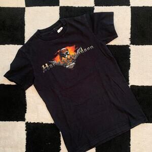 Harley Davidson Skull ft Lauderdale Florida Black T-shirt